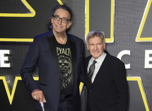 Peter Mayhew and Harrison Ford